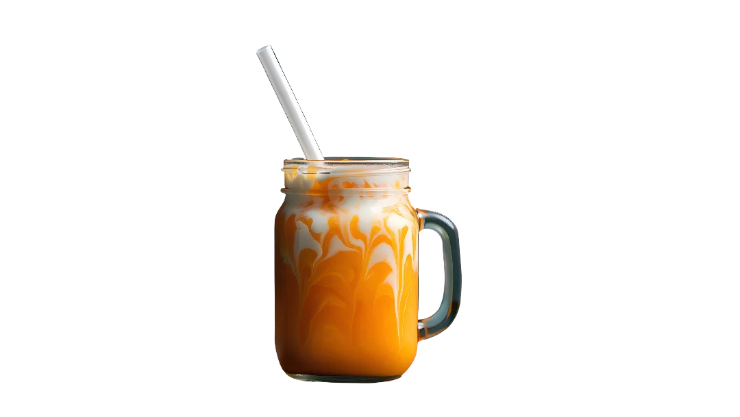 Delicious smoothie with figs and mint